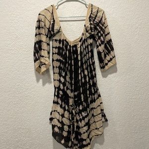 Elan Off the Shoulder Tie Dye Romper size small